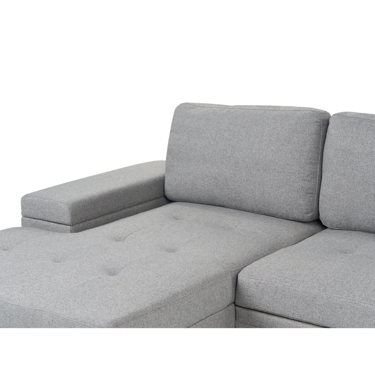 Sofa narożna prawostronna HRISEY Szary Prawostronny