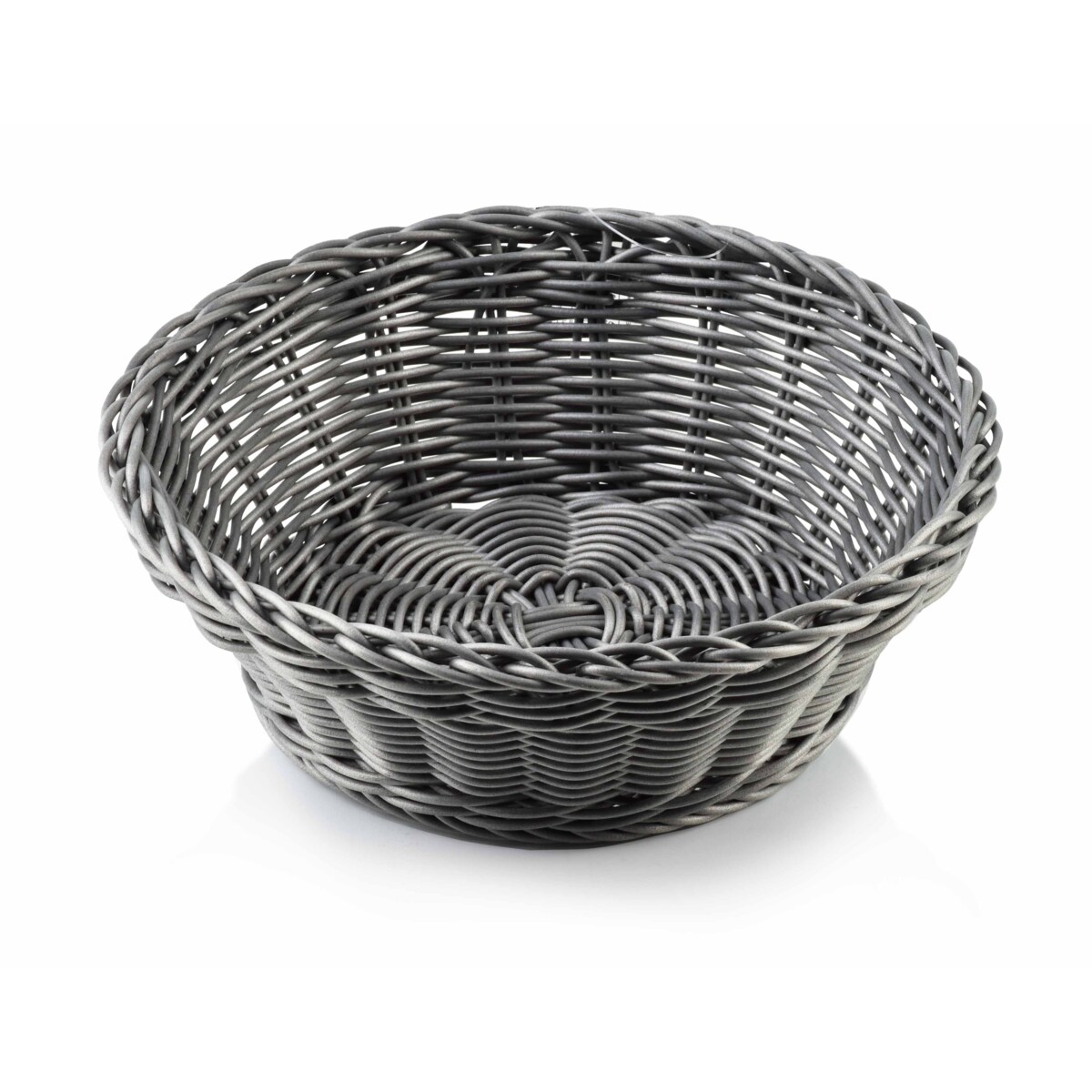 SINO Koszyk okrągły 20xh7cm polirat szary