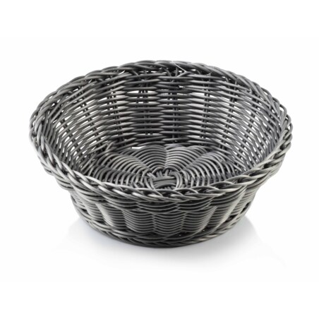 SINO Koszyk okrągły 20xh7cm polirat szary