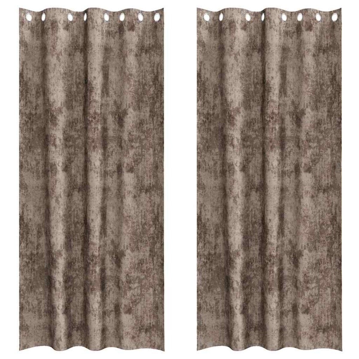 vidaXL Zasłona z zasłonami 2 pcs Cappuccino 245 x 140 cm Aksamit
