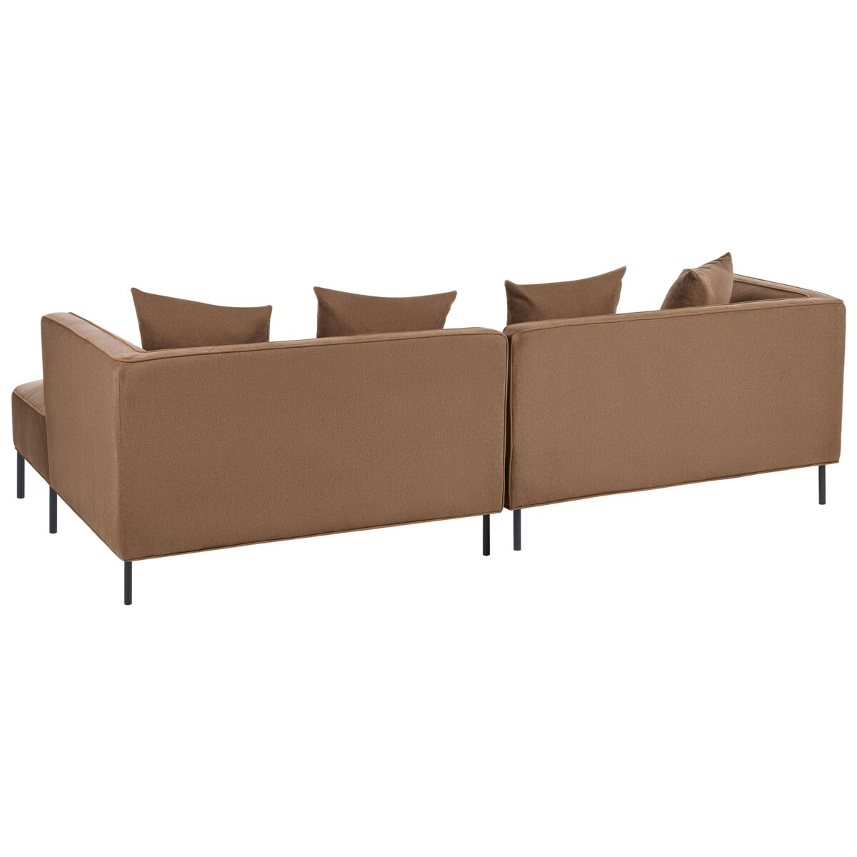 Narożnik dla 3 osób SATER Brązowy Lewostronny