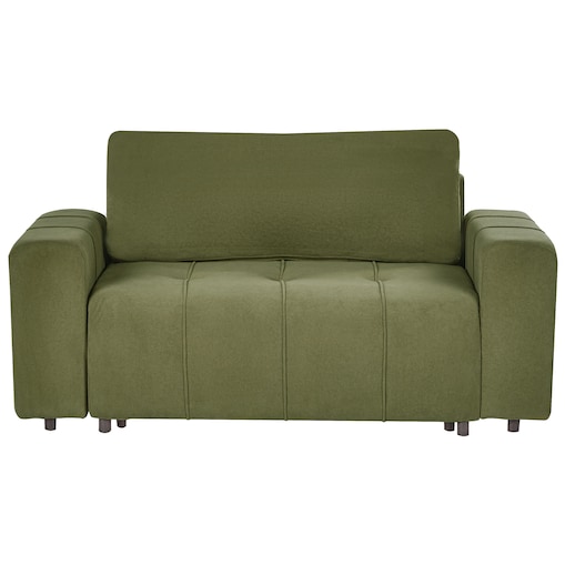 Sofa rozkładana dla 2 osób INNVIK Zielony ze schowkiem