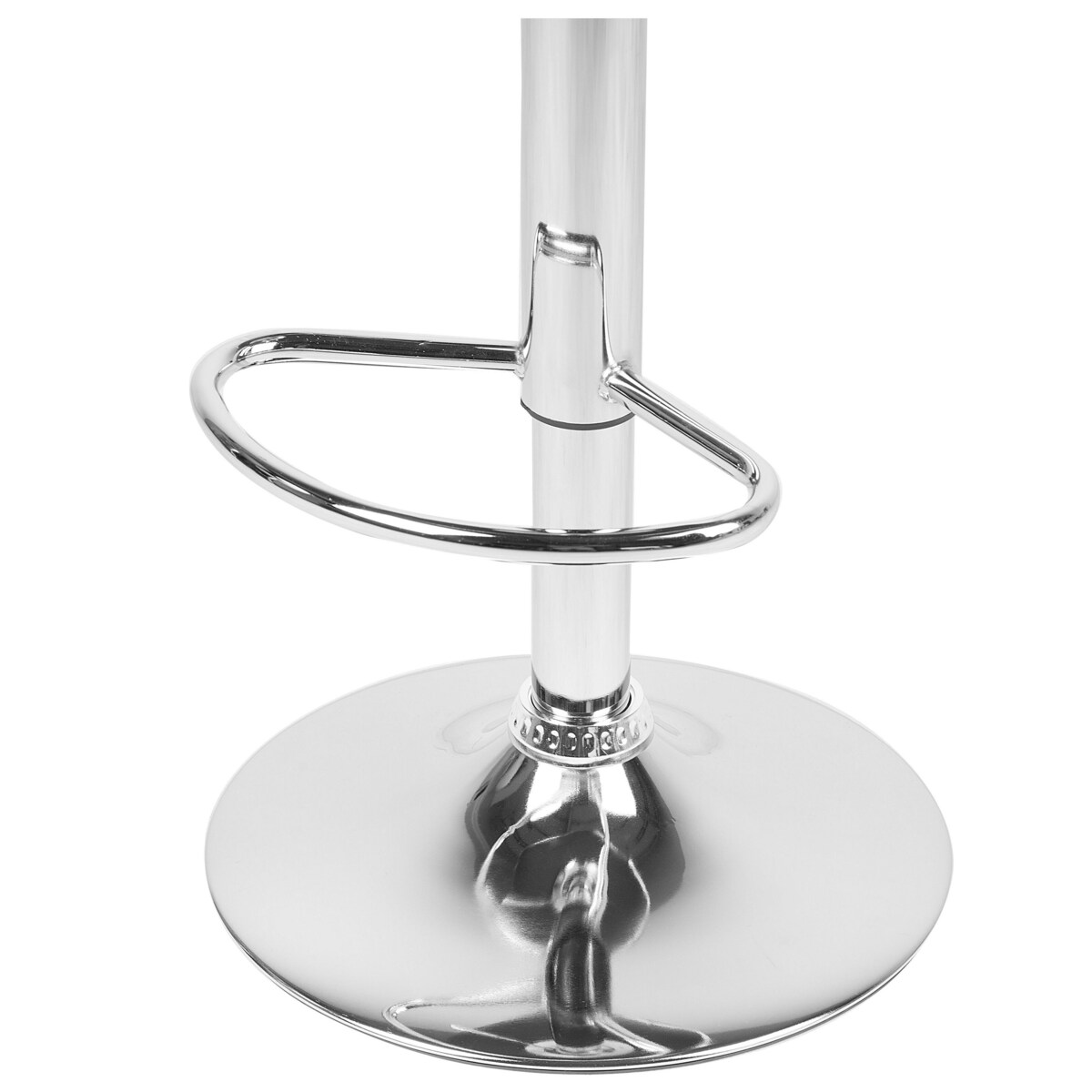 Zestaw 2 hokerów barowych regulowanych ekoskóra czarny CONWAY