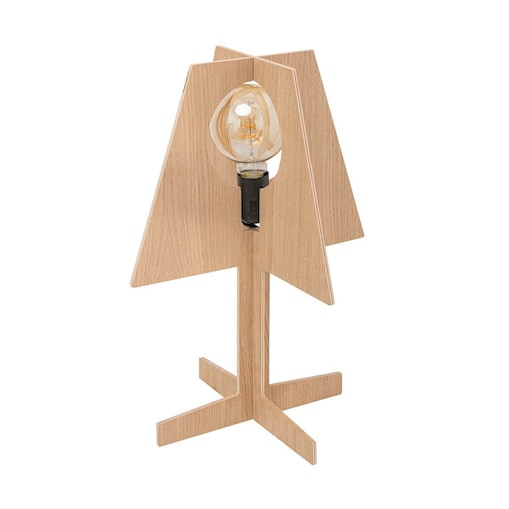 Drewniana lampa stołowa Oak stojąca na biurko do gabinetu