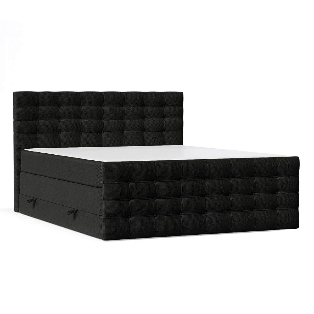 Łóżko kontynentalne STATE 180x200 z pojemnikiem, Czarny, tkanina Megan 368