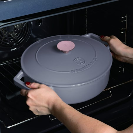 Płytki garnek żeliwny 26cm BerlingerHaus Taupe BH-6527