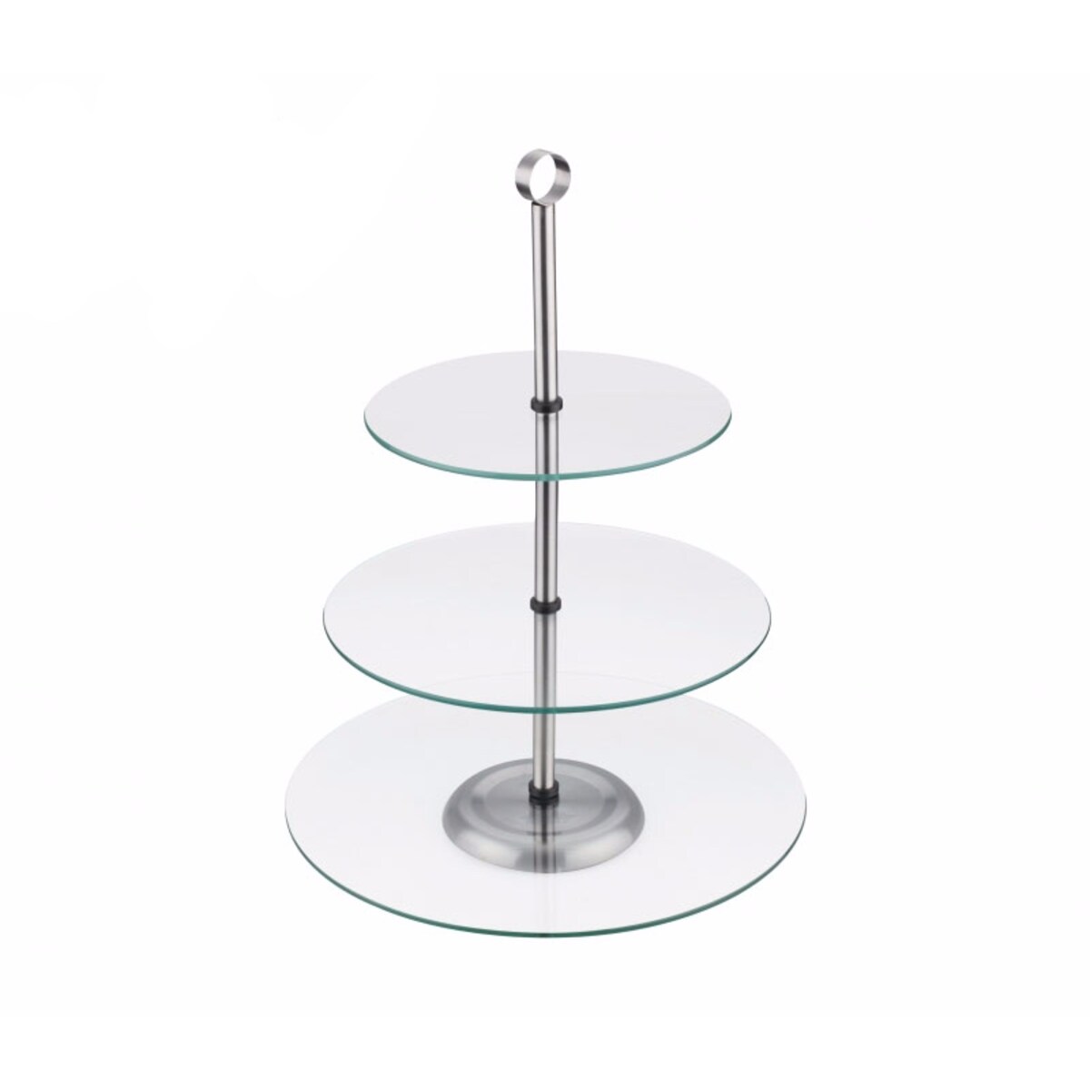 Szklana Patera Kinghoff 3-Poziomowa Na Owoce Ciasta