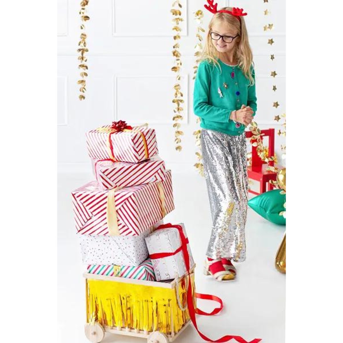 Papier do pakowania - Paski, 70x200cm