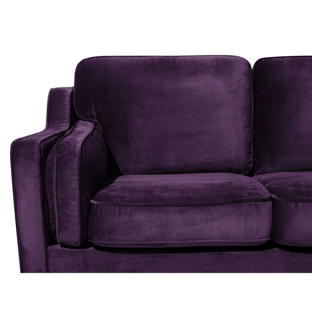 Sofa 3-osobowa welurowa fioletowa LOKKA