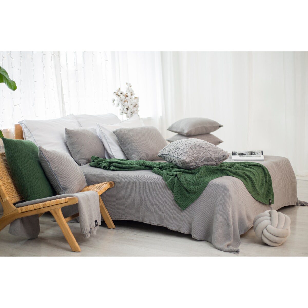 Poszewka brytyjska podłużna szara, 40 x 60 cm, La Manta