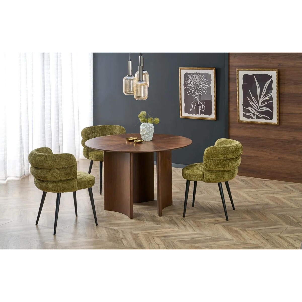 Stół okrągły CALDO 120x120 orzechowy