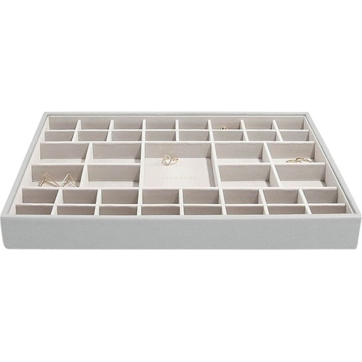Szkatułka na biżuterię Stackers 41 komorowa supersize kamienna szarość