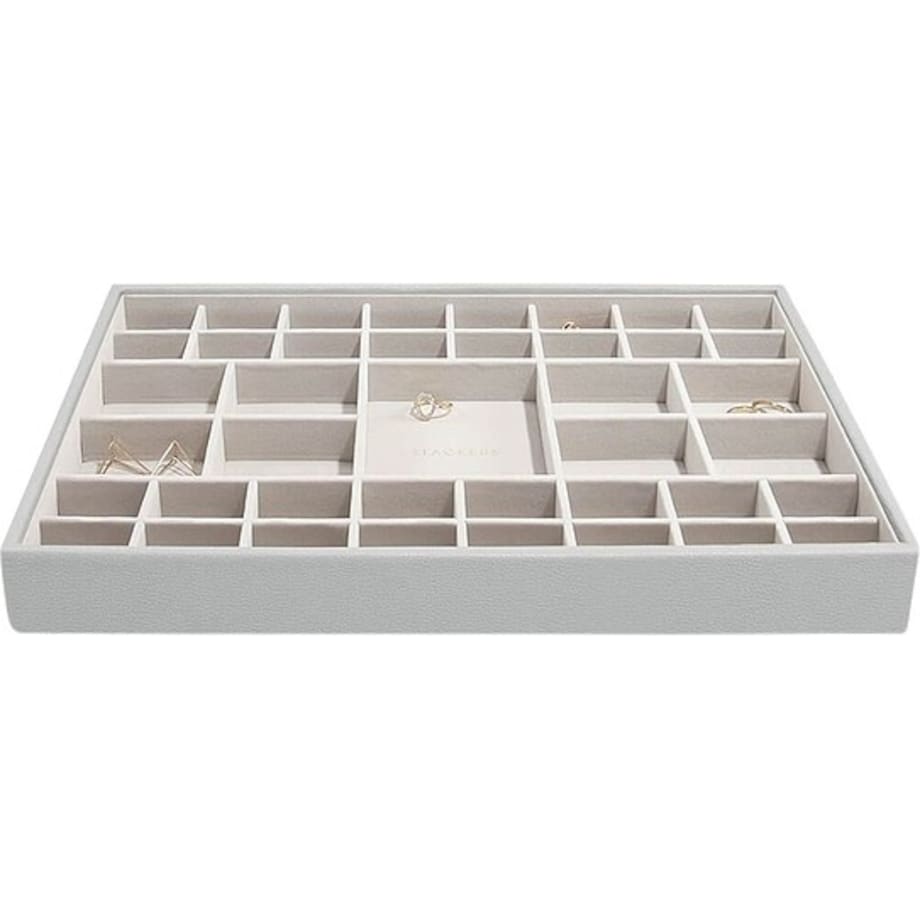 Szkatułka na biżuterię Stackers 41 komorowa supersize kamienna szarość