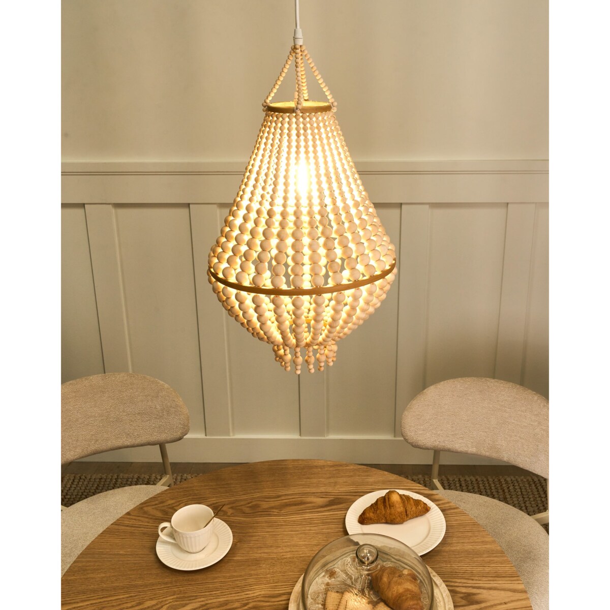 Żyrandol KUMBUKKAN Drewno Jasnobrązowy