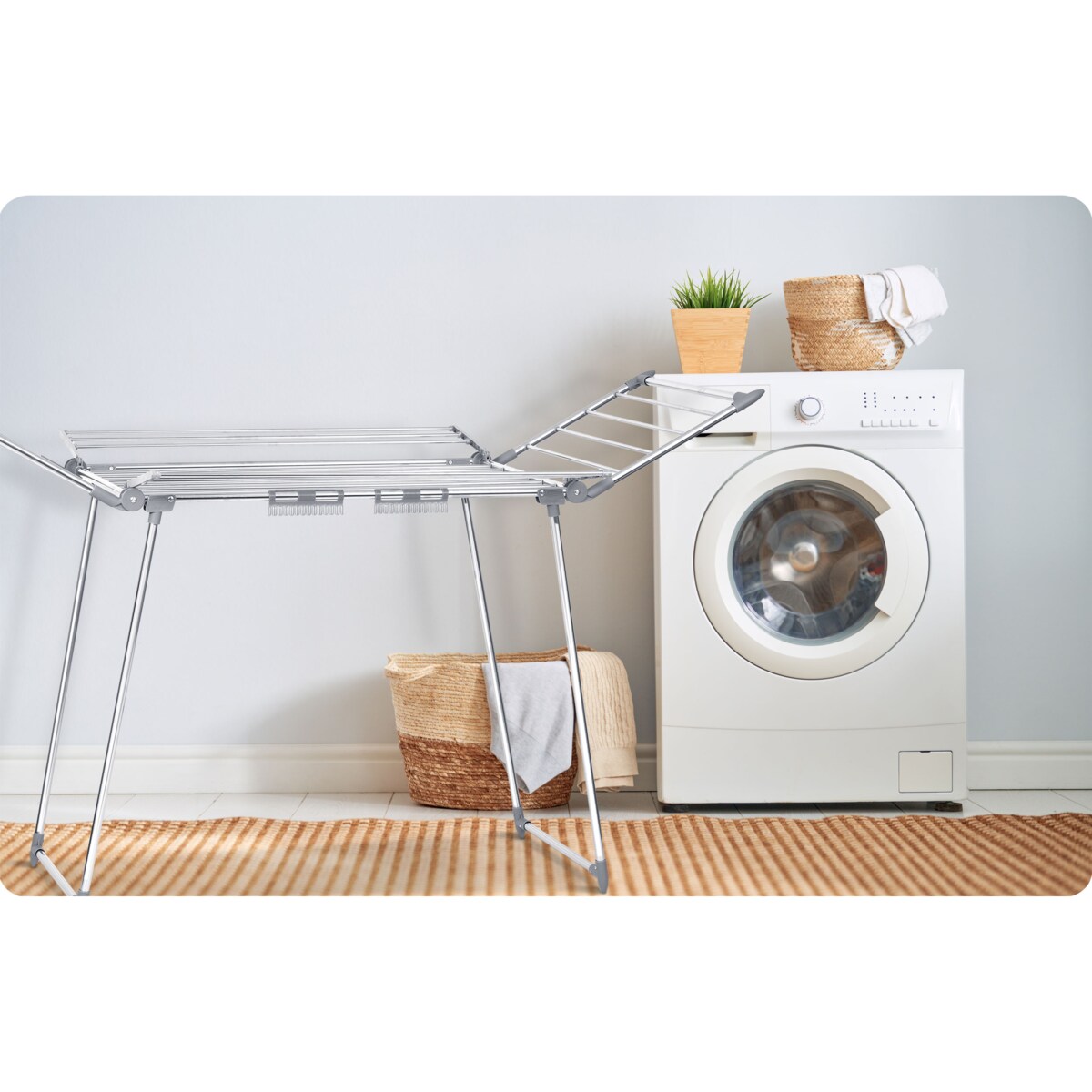 Suszarka na pranie do ubrań bielizny ze stali nierdzewnej stojąca
