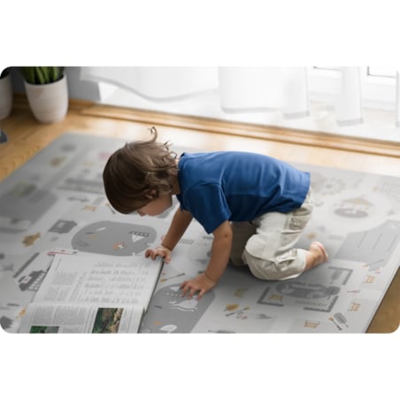 Mata piankowa edukacyjna dla dzieci puzzle 120x120cm Nukido