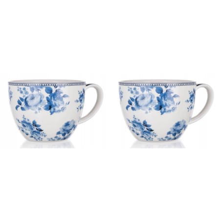 KUBEK CERAMIKA FILIŻANKA w KWIATY 2 x 450 ml banquet na prezent upominek