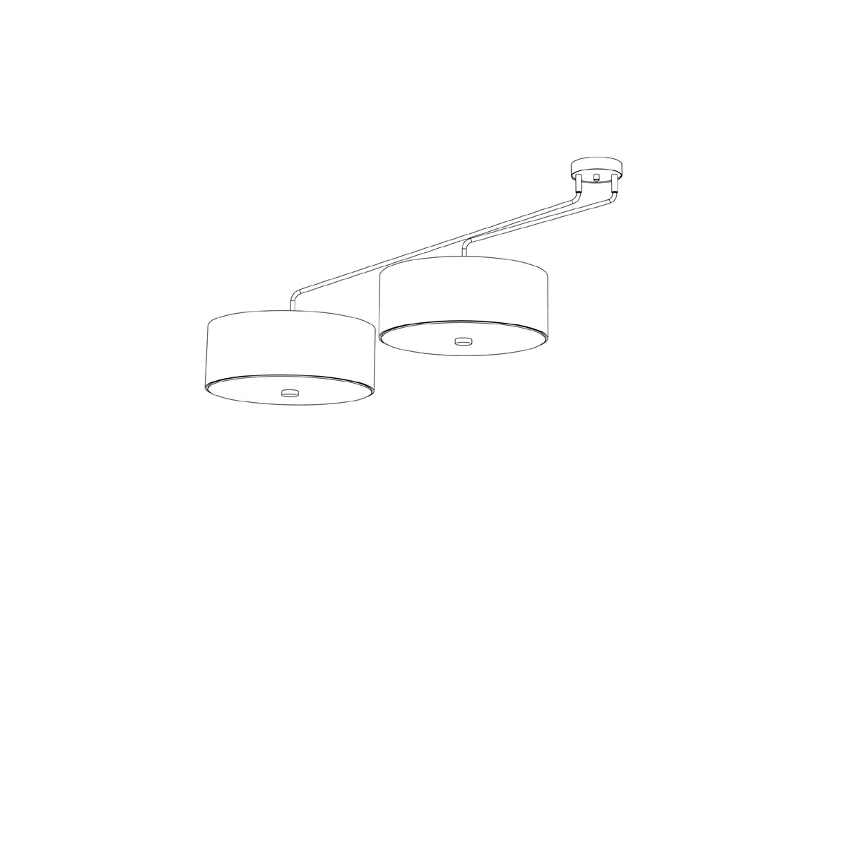 Lampa sufitowa 6541 HAWK Szary Nowodvorski