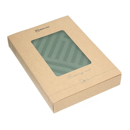 Pościel z satyny żakardowej Pine Green 220x200 cm, 220x200 cm