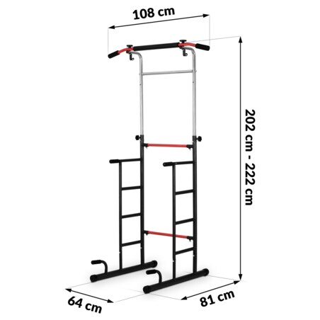 Drążek stacjonarny do podciągania dipów poręcze Neo-Sport