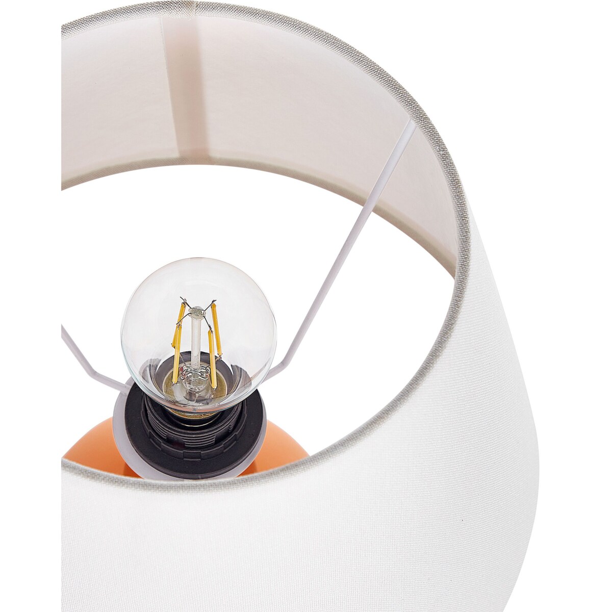 Lampa stołowa ceramiczna pomarańczowa FABILOS