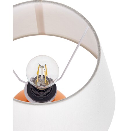 Lampa stołowa ceramiczna pomarańczowa FABILOS
