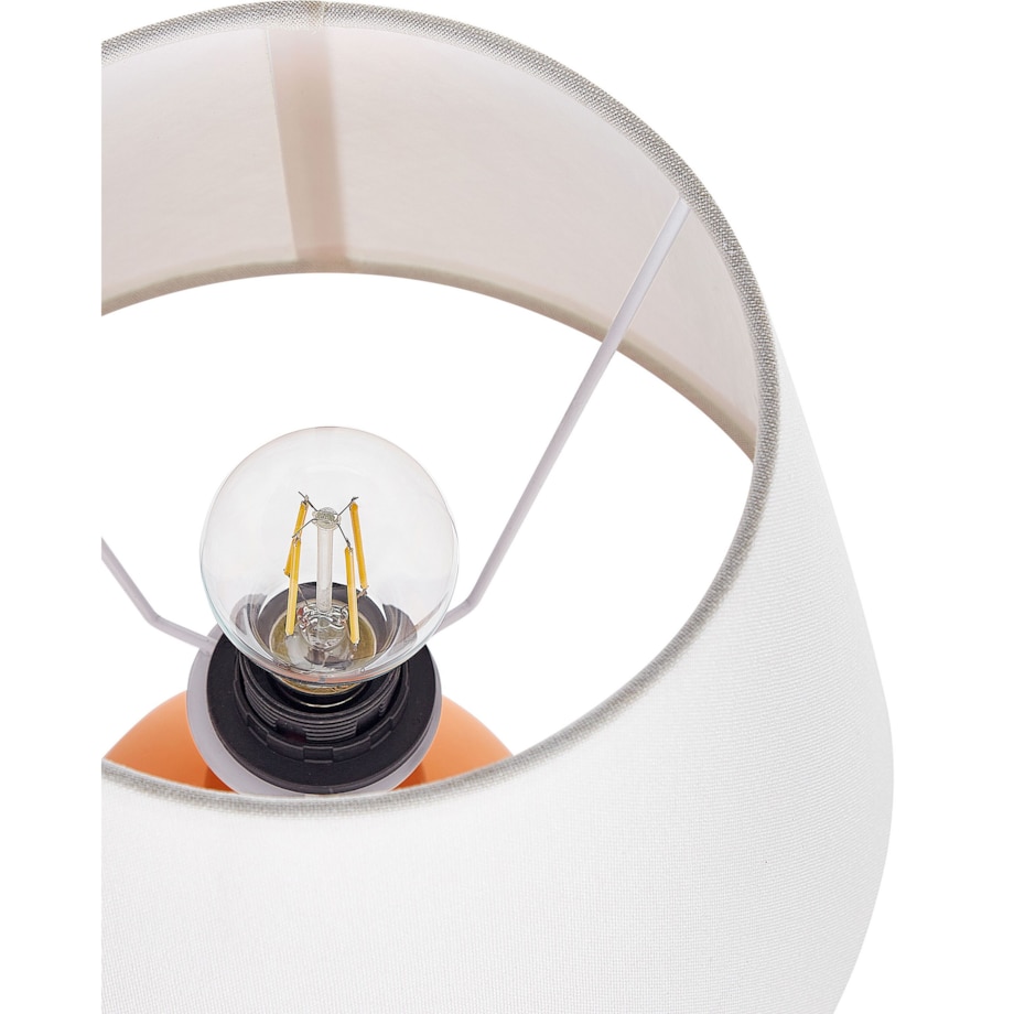 Lampa stołowa ceramiczna pomarańczowa FABILOS