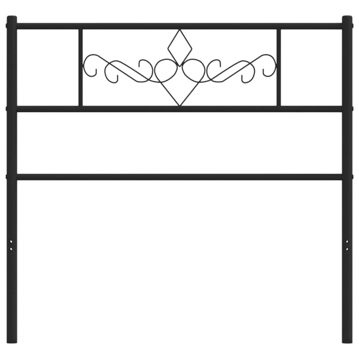 vidaXL Metalowe wezgłowie, czarne, 100 cm