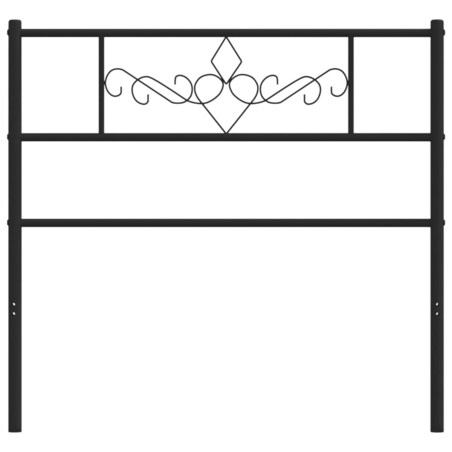 vidaXL Metalowe wezgłowie, czarne, 100 cm