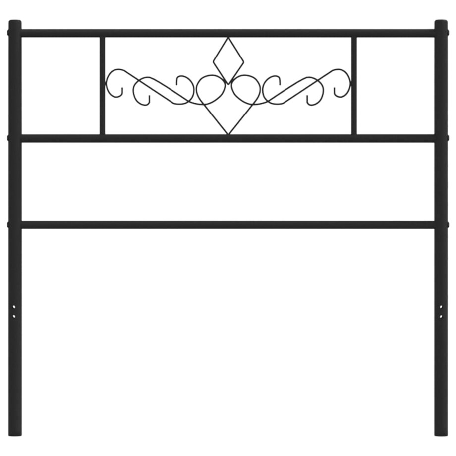 vidaXL Metalowe wezgłowie, czarne, 100 cm
