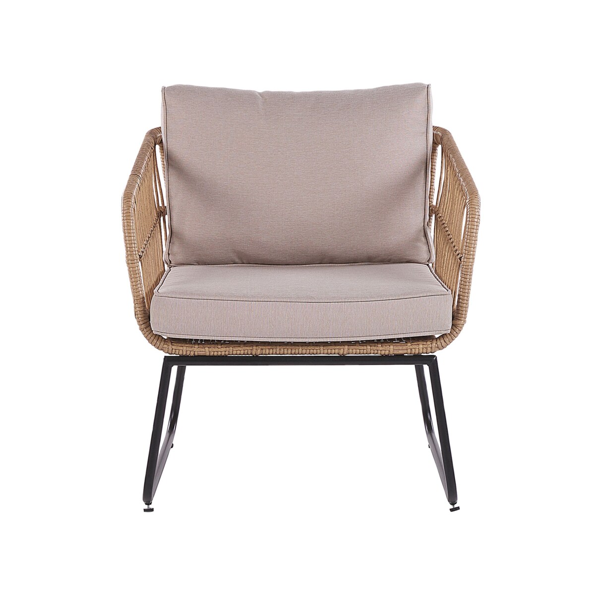 Zestaw ogrodowy rattanowy 4-osobowy beżowy RAVELLO