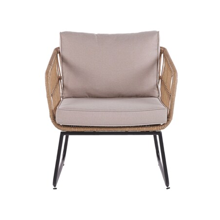 Zestaw ogrodowy rattanowy 4-osobowy beżowy RAVELLO