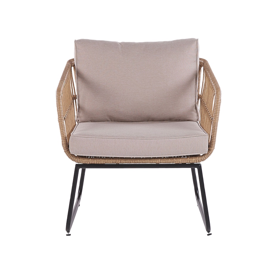 Zestaw ogrodowy rattanowy 4-osobowy beżowy RAVELLO