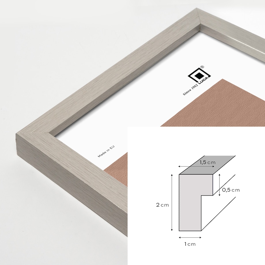 Srebrna ramka na zdjęcia 50x50 cm rama MDF ramki do zdjęć FRAMAI®