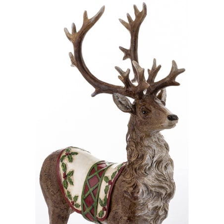 Figurka - stojący jeleń 35x9,5x22 cm OLEN z białą derką