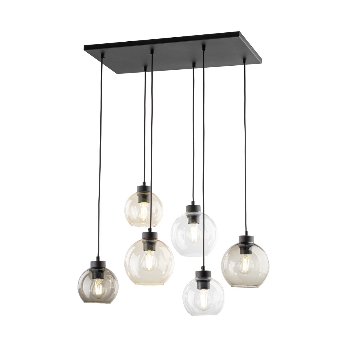 Lampa wisząca molekuły Cubus 2164 TK Lighting loftowa szklana czarna