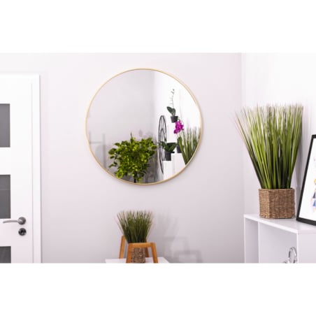 Lustro 70 Cm Złota Rama