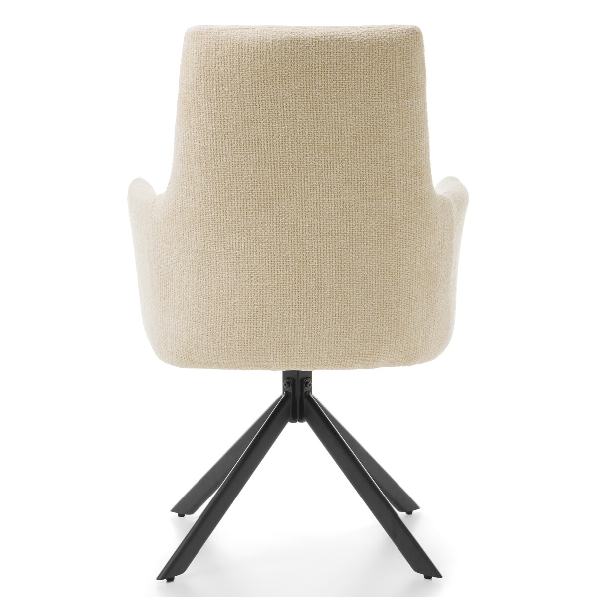 Krzesło tapicerowane szenilowe welurowe glamour do salonu TITO jasnobeżowe