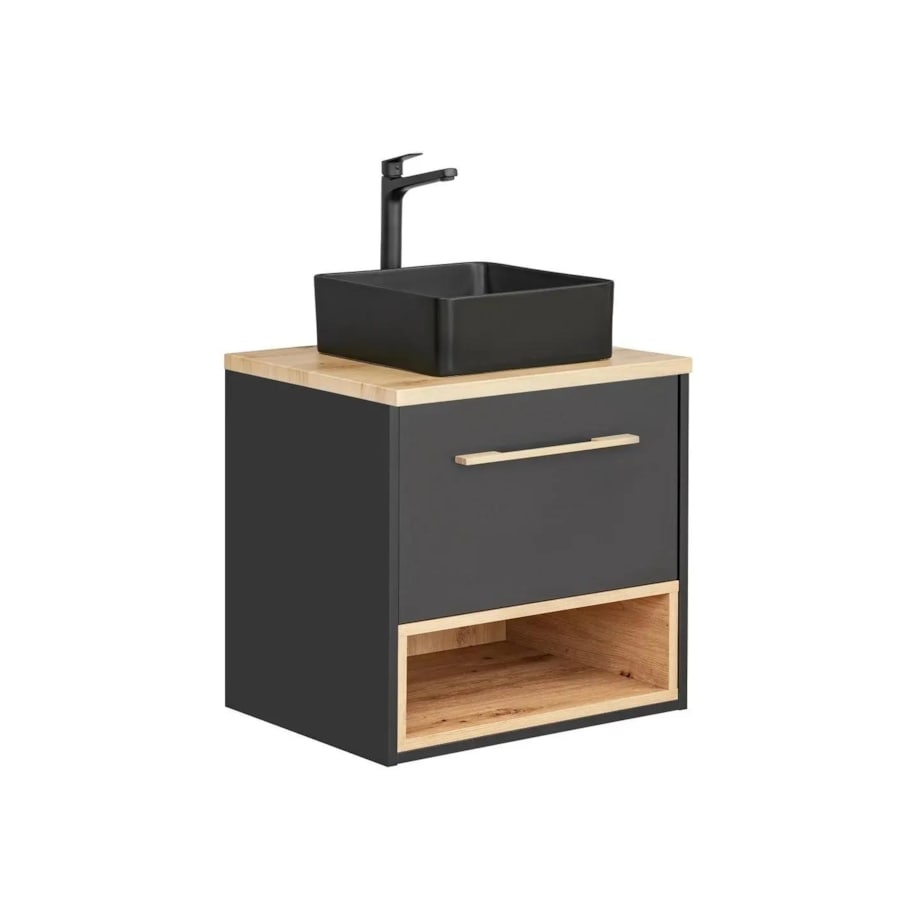 Szafka pod umywalkę BORNEO COSMOS 820 60 cm grafitowa