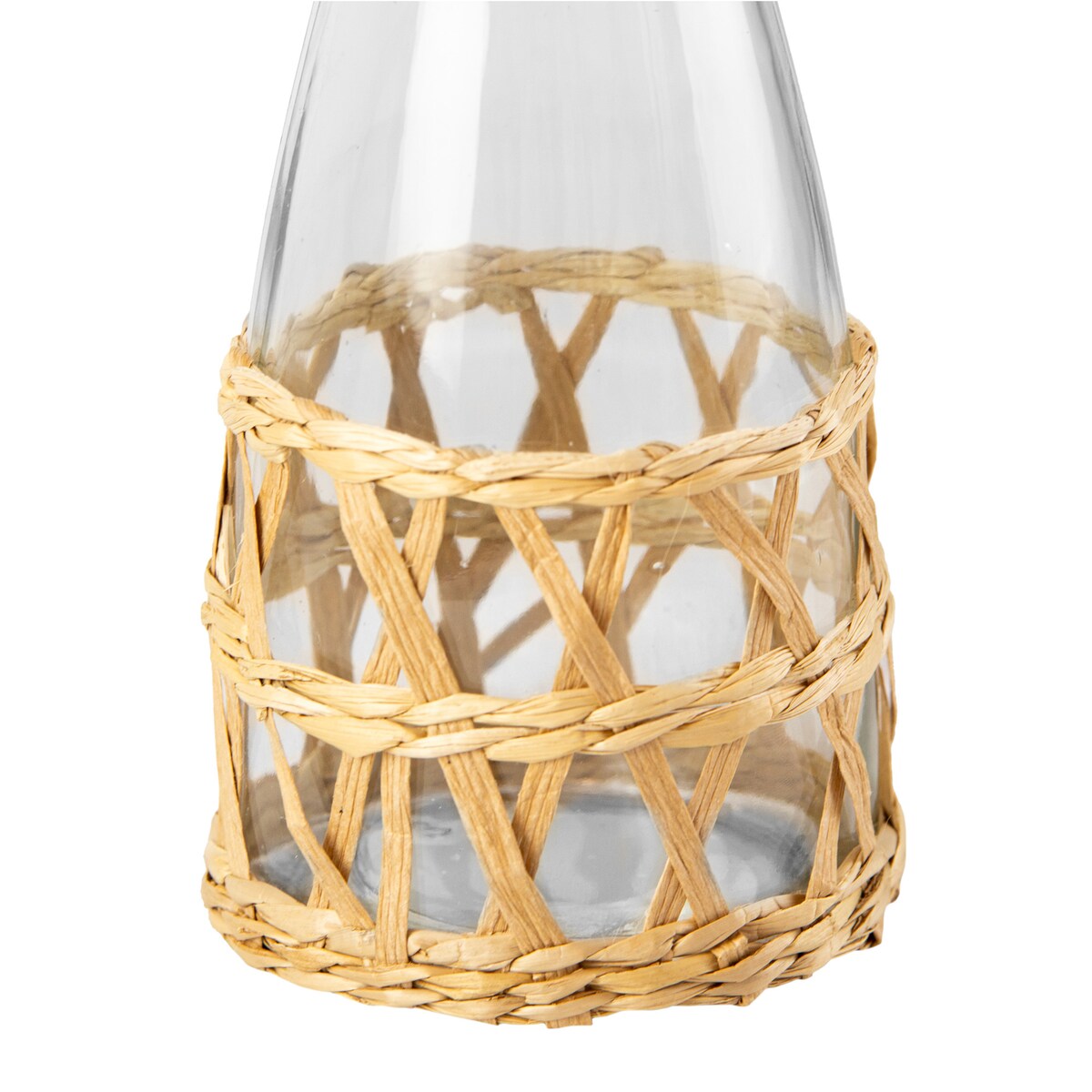 Karafka Szklana Do Wody Napojów Soków 1.2 L Z Ozdobnym Koszyczkiem