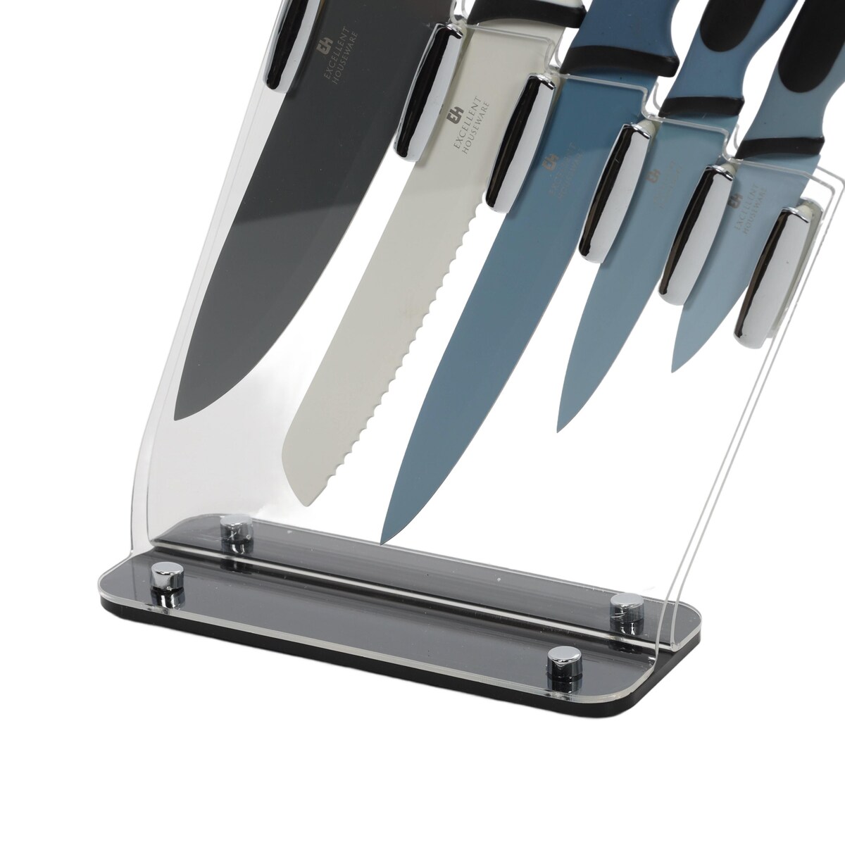 Zestaw noży kuchennych + stojak, 5 szt.