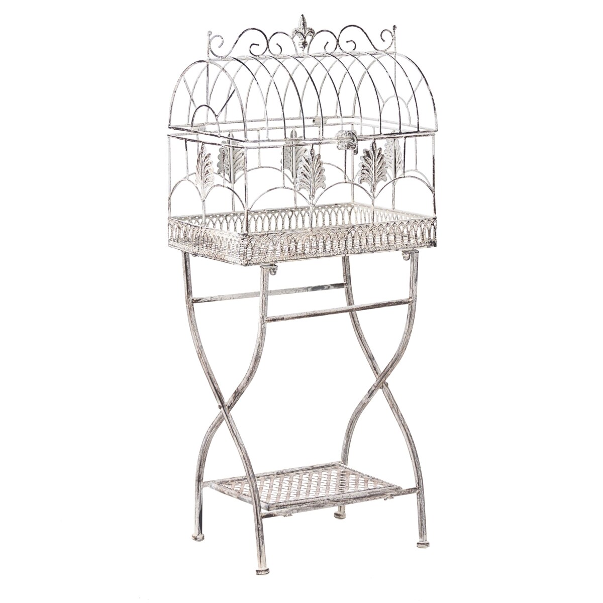 Zestaw 2 regałów z półkami SICILY Metal 43/37 cm 30/27 cm Szary