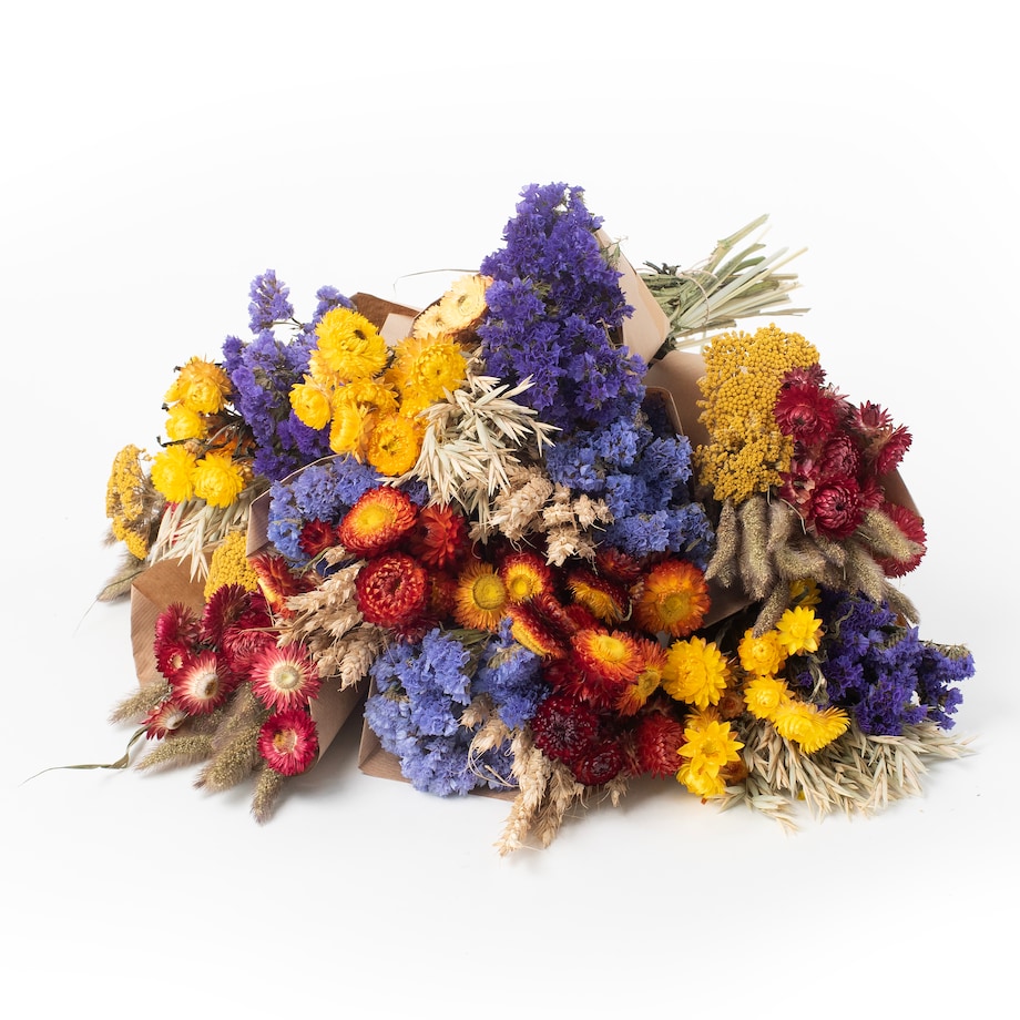 Zestaw suszonych kwiatów Mare roz. S - zatrwian, celozja, pszenica