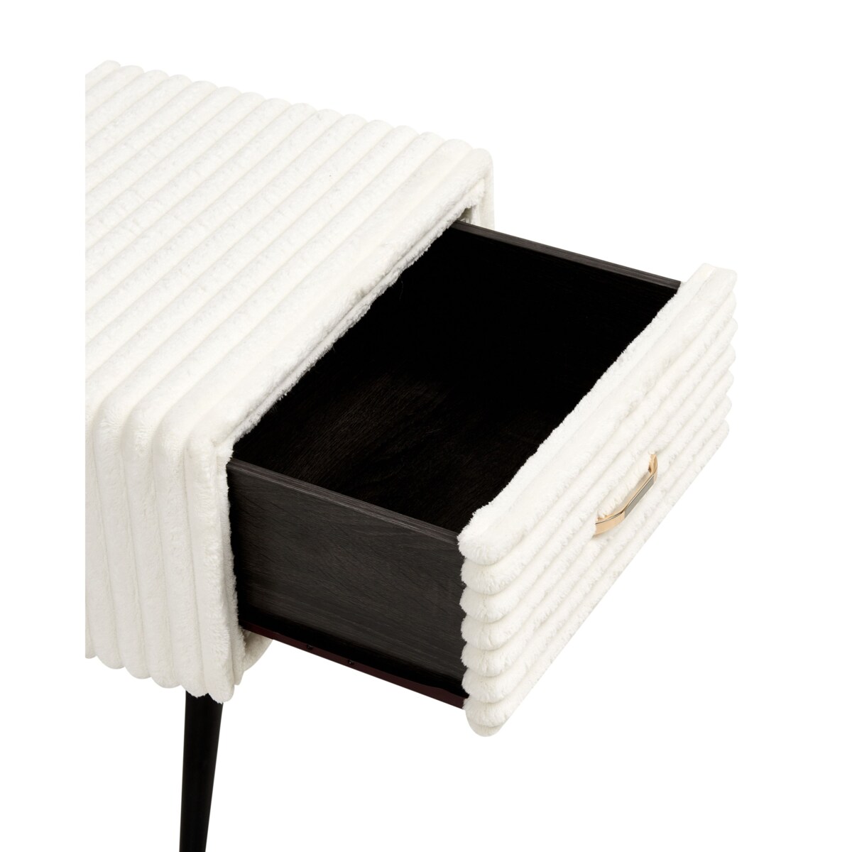 Szafka nocna FLAYAT Sztruks Złamana biel