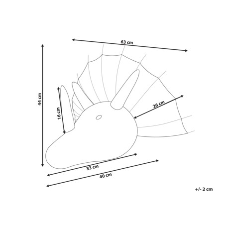 Rattanowa dekoracja ścienna dinozaur jasna BIOKO