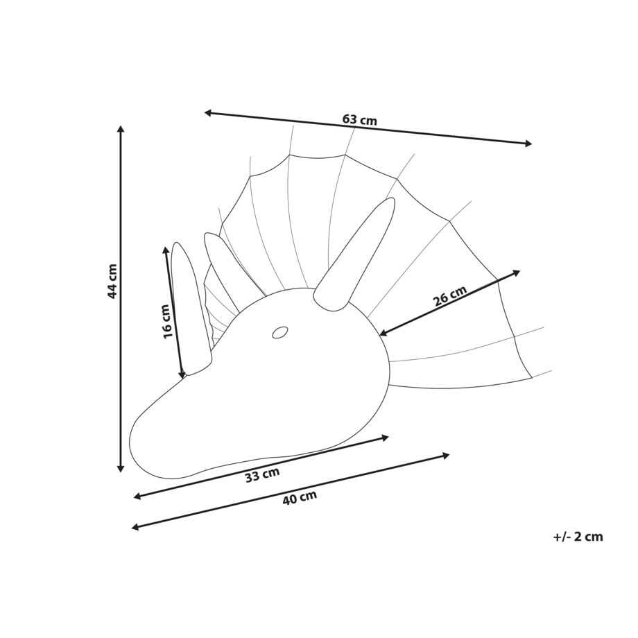 Rattanowa dekoracja ścienna dinozaur jasna BIOKO