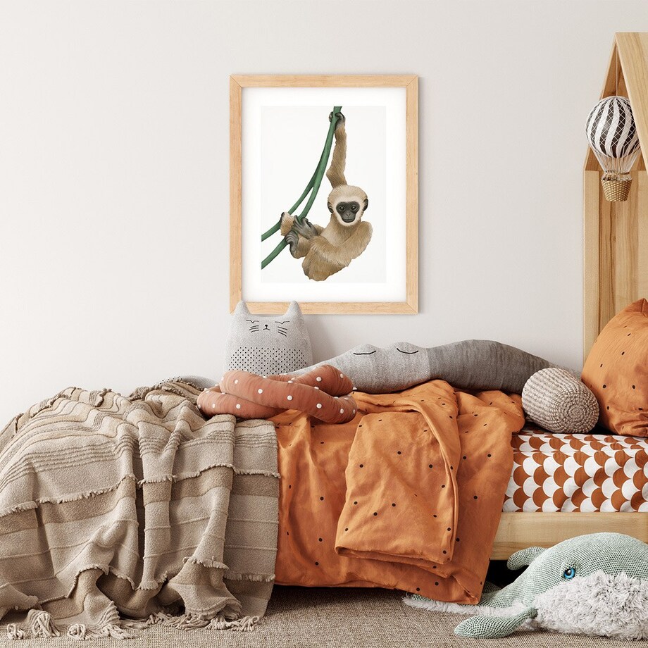Plakat dla dzieci Małpka 30x40