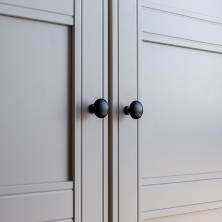 10x Gałka do mebli czarna uchwyt meblowy klasyczny zestaw 28 mm