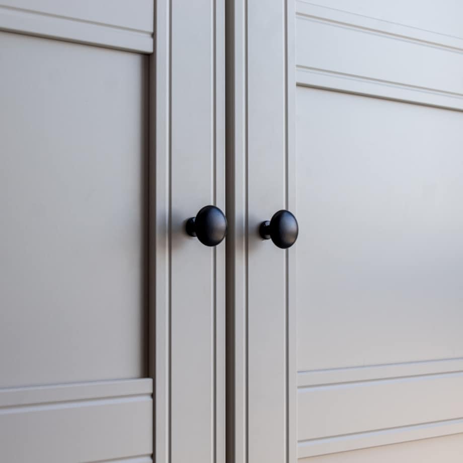 10x Gałka do mebli czarna uchwyt meblowy klasyczny zestaw 28 mm