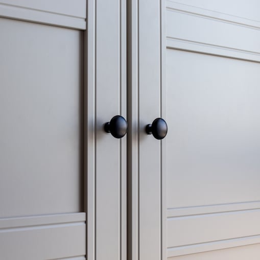 10x Gałka do mebli czarna uchwyt meblowy klasyczny zestaw 28 mm